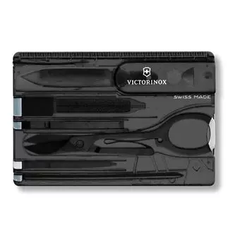 VICTORINOX Swiss Card Classic полупрозрачный черный швейцарский армейский нож многофункциональные канцелярские принадлежности канцелярские ножницы с шариковой ручкой победитель премии за дизайн