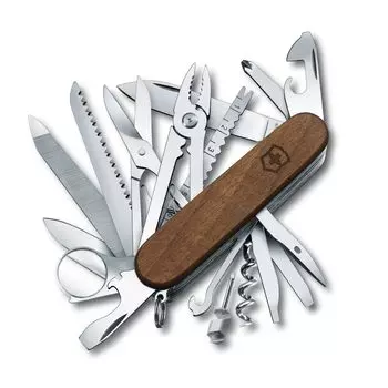 VICTORINOX Swiss Champ Wood швейцарский армейский нож многофункциональный нож товары для предотвращения стихийных бедствий походные плоскогубцы ножницы с лупой швейцарского производства