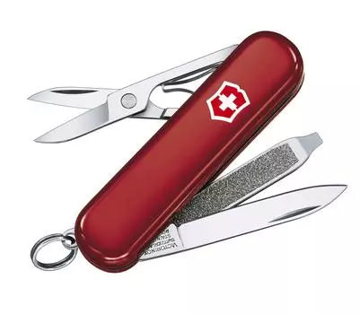 VICTORINOX Swiss Light Red швейцарский армейский нож многофункциональный нож ножницы для кемпинга с плоской отверткой, оснащенный пилочкой для ногтей Swiss