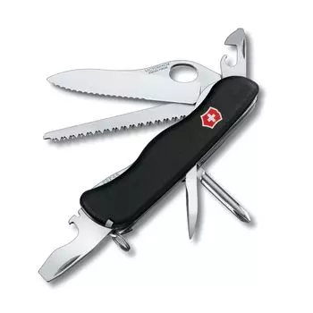 VICTORINOX Trailmaster Black Многофункциональный нож Товары для предотвращения стихийных бедствий Включает швейцарское производство с 12 небольшими компактными ножами Jutoku для скалолазания, чёрный