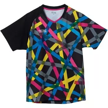 [Victus] настольный теннис маршрут карта футболка JTTA (Ассоциация настольного тенниса Японии) Официальное признание унисекс многоцветный (1800) 2XL612211