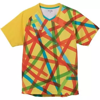 [Victus] настольный теннис маршрут карта футболка JTTA (Ассоциация настольного тенниса Японии) Официальное признание унисекс желтый (3000) XL612211