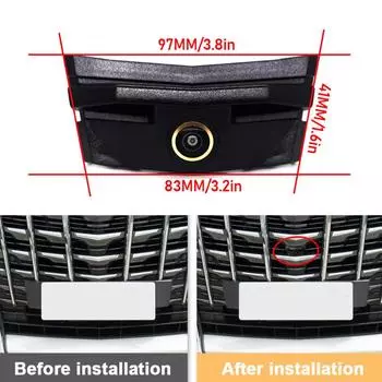 Вид спереди, золотая линза камеры для Toyota Alphard Vellfire 2018 2019 2020 HD Night Vision Parking LOGO Передняя водонепроницаемая камера CVBS 1080X720P