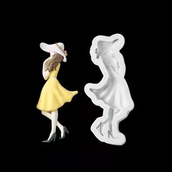 Вид сзади богиня красоты шоколадная форма помадка торт силиконовая форма домашние инструменты для выпечки