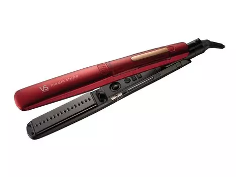 Vidal Sassoon Steam Magic Negative International 4 Temperature Portable Pouch Straightener, Shine, Ion, Compatible, Settings, Included, Red,