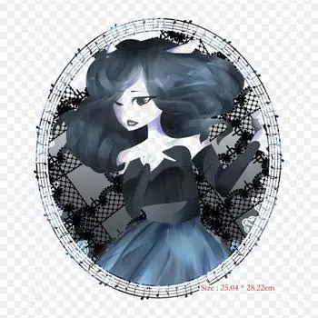 Видео Bendy And The Ink Machine Термопереносная печать на виниловых заплатках Наклейка для одежды Аппликации своими руками Моющиеся заплатки