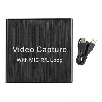 Video Capture Card USB2.0 HDMI LoopOut Support 4K Electronic Equipment 0.4a 5V DC