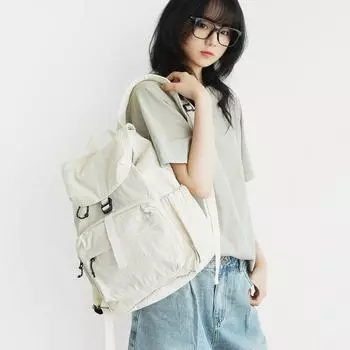 Video Game Soda Japan fashion Lightweight Nylon Backpack Women College Student Schoolbag Computer Bag Water Repellent Backpack Hiking Backpack Beige