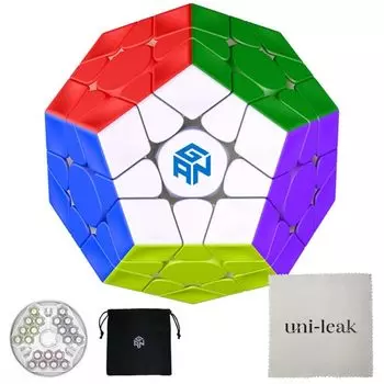 Видео процедуры GANCUBE GAN Megaminx M Без наклеек Mega Megaminx Gancube с сумкой для кубиков и салфеткой [В комплект входит завершение]