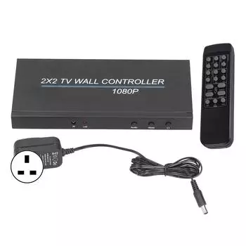 Video Wall Controller 2x2 HD Multimedia Interface Video Image Processor for HD Input TVsUK Plug UK Plug