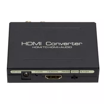 Видеоадаптеры HDMI-совместимый аудиоэкстрактор конвертер HD+ Audio ( SPDIF + RCA Л/П стерео ) для Fire Stick Xbox PS5 Поддержка 3D HDCP2.2 18Gpbs EU Plug