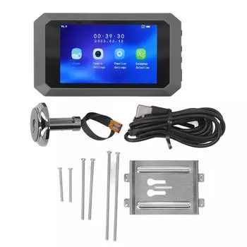 Видеодомофон 1080P с цветным дисплеем 3,97 дюйма, камерой в глазке, аккумулятором 1400 мАч чёрный