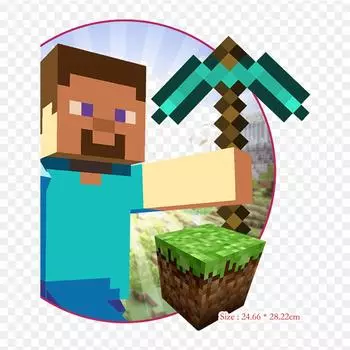 Видеоигры с героями мультфильмов «Давайте поиграем» с термопереносной печатью, виниловые нашивки, наклейки для одежды, аппликации «сделай сам», моющиеся нашивки