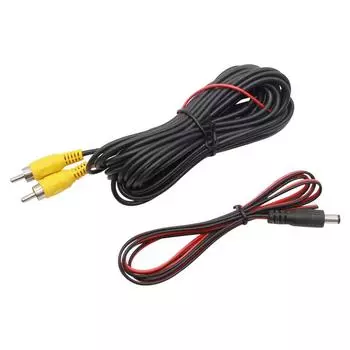 Видеокабель для камеры заднего вида, видеокабель для заднего вида автомобиля, удлинитель для парковки сзади автомобиля чёрный