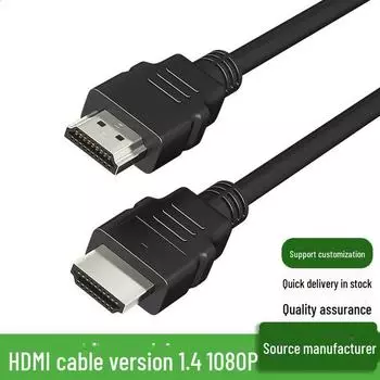 Видеокабель HDMI высокой четкости 1080p для подключения к телевизору, проектору, монитору и компьютеру 1 meter чёрный