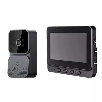 Видеокамера для дверного звонка с домофоном, домашняя инфракрасная ночная версия, двусторонняя связь, длительная работа батареи, простое подключение, не требуется приложение 1 smart doorbell