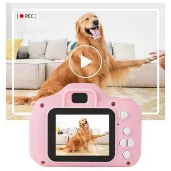 Видеокамера Yousheng, игрушка для уличной фотосъемки с ремешком, экран IPS 1080P, простая в использовании, компактная перезаряжаемая цифровая камера, детские игрушки синий