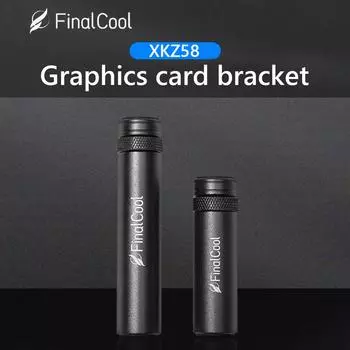 Видеокарта Держатель GPU Поддержка Регулируемый телескопический поворотный винт Алюминиевый сплав Видеокарта Скоба Гнездо Корпус для настольного ПК чёрный