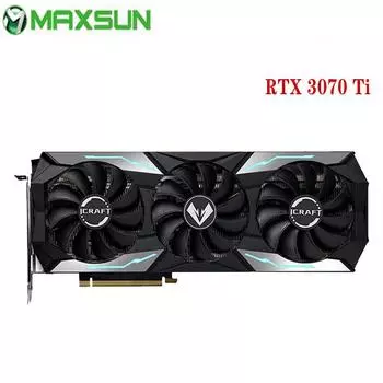 Видеокарта MAXSUN RTX 3070Ti iCraft OC 8 ГБ GDDR6X GPU Компьютер ПК 256 бит PCI Express X16 4,0 RGB игровые видеокарты