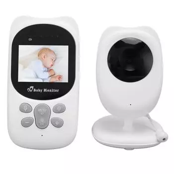 Видеоняня с дисплеем 2,4 дюйма, двухсторонней связью, диапазон 150 м, цветная камера ночного видения для наблюдения за ребенком US Plug