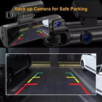 Видеорегистратор 1080P с функцией ночной записи, широкоугольный, универсальный, простой в установке, с двумя камерами A