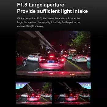 Видеорегистратор 2K, задняя камера, автомобильный видеорегистратор, ночное видение, поддержка Wi-Fi, 24-часовой монитор парковки, записывающее устройство для вождения, высокое разрешение чёрный