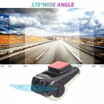 Видеорегистратор F2 Широкоугольный Full HD-совместимый 1080P Практичное подключение через приложение Вождение автомобиля