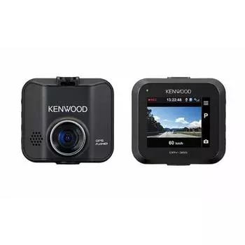 Видеорегистратор KENWOOD Drive Recorder DRV-355 с широкоугольным ярким объективом F1.8, стандартным типом и высокой функциональностью, в комплекте карта памяти MicroSD 32 ГБ, черный
