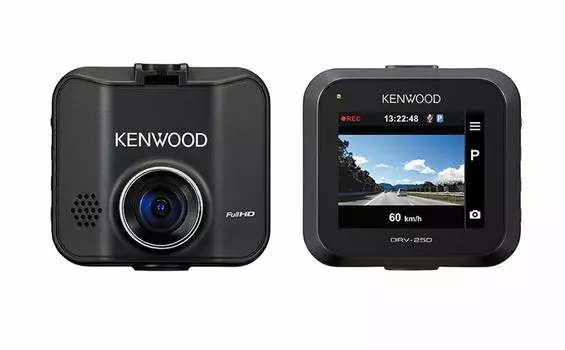 Видеорегистратор KENWOOD Drive Recorder с простыми функциями и полным обзором, черный KENWOOD DRV-250 без GPS чёрный