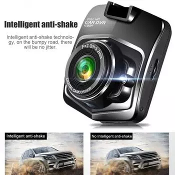 Видеорегистратор с широкоугольным датчиком G-сенсора на 172 градуса, циклическая запись, простая установка, мини-видеорегистратор для вождения, автомобильная камера чёрный