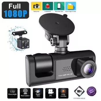 Видеорегистратор WiFi для вождения Мини-видеорегистраторы для автомобилей Циклическая запись Передняя запись Видеорегистратор Автомобильная камера с ночным видением A