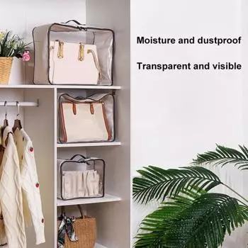 Видимая сумка для хранения, большая емкость, пыленепроницаемая многофункциональная сумка из ПВХ для ежедневного использования M розовый