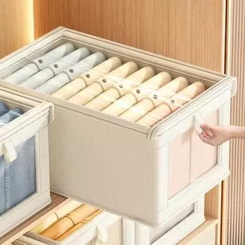 Видимое окно и пылезащитная крышка, складное одеяло большой емкости для хранения одежды A бежевый