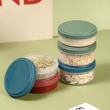 Видимый контейнер для хранения приправ на 75 мл. Прозрачная удобная банка для приправ, сахара и специй. зелёный