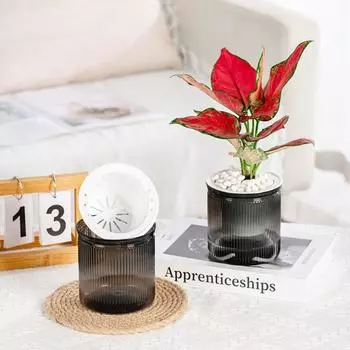 Видимый уровень воды цветочный горшок для растений пластиковый горшок для суккулентов самополивающиеся горшки для растений прозрачный