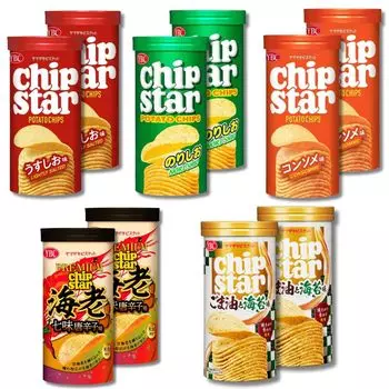 Виды 10 чипстеров Ямазаки чипстер S Ассорти Usushio Norishio Консоме Креветки Shichimi Чили Перец Кунжутное масло и нори 45 г 2 коробки по 10 коробок