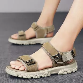 Vietnamese sandals summer new fashion trend one pedal beach shoes outdoor sandals casual slippers 38