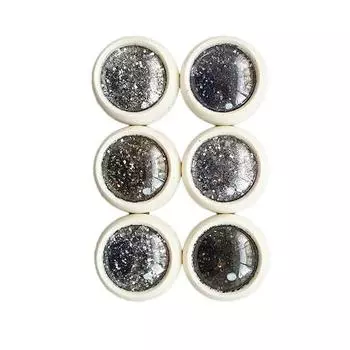 View Lab Shiny Solid Nail Glitter, блестящий черный, 1 шт.