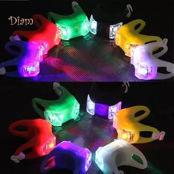 VIGOR GOODs силиконовая велосипедная голова хвост задняя предупреждающая безопасная светодиодная лампа лампочка One Size зелёный