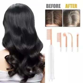 Вихревая палочка для роста волос Электротерапевтический стержень Питает корни волос Вихревая расческа Эффективное поглощение Вихревая расческа Удобная портативная щетка для волос EU зелёный