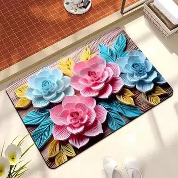 VIKAMA Коврик для ванной диатомит мягкий коврик коврик для ванной у двери абсорбирующий коврик коврик для туалета нескользящий быстросохнущий коврик домашний декор 40X60CM (1.3X2FT