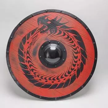 Викинг Косплей Деревянный Щит Средневековый Костюм Щит Викинга Готовый к битве Щит Викинга Рагнар Щит Викинга Круглый Щит Викинг Косплей Подарок