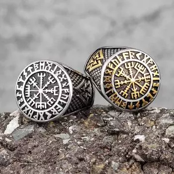 Викинг Миф Один Треугольник Символ Нержавеющая Сталь Мужские Кольца Панк Хип-Хоп для Мужчин Парень Ювелирные Изделия Креативный Подарок Оптовая Продажа 7