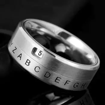 Viking мужской палец спиннер черный готический кольцо на большой палец титановая сталь 316L письмо Fidget эмо время кольца гламур подарки для мужчин 7