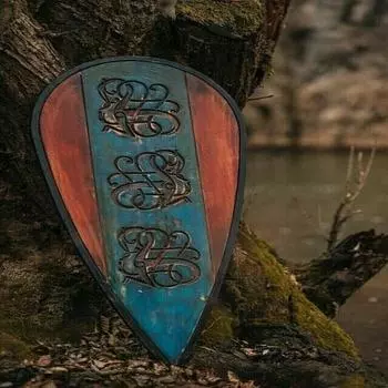 Викинг-нормандский воздушный змей с резным средневековым деревянным щитом воина, щит викинга, средневековые доспехи, древние доспехи, товары, подарки викингов