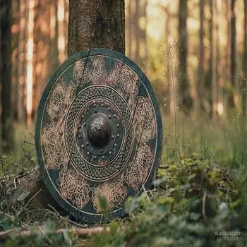 Viking Shield Norse Drake, декор стен викингов, домашний декор, подарок на день отца для него, ручная работа, настенные ковры