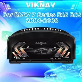 Viknav 12,3-дюймовый цифровой приборный блок для BMW 7 серии E65 E66 2004-2008 вертикальный экран спидометр автомобиля цифровая панель приборной панели автомобиля чёрный