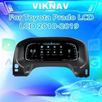 Viknav 12,3-дюймовый цифровой приборный блок для Toyota Prado LCD Meter 2010-2019 Linux System Car Speed Meter Car Digital Panel