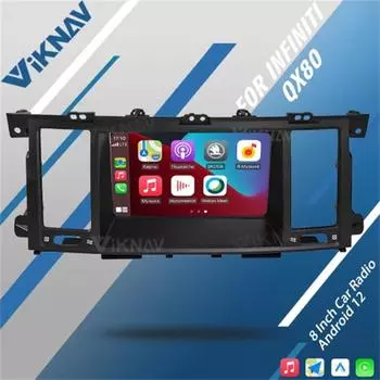 Viknav 8-дюймовый автомобильный радиоприемник для Infiniti QX80 2013 2014 2015 2016 2017 2018 2019 2020 GPS-навигация стерео DVD-мультимедиа автоплеер 64GB Radio