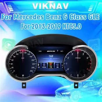 Viknav цифровой кластерный автомобильный спидометр для Mercedes Benz G-Class GLE 2013-2019 12,3-дюймовый экран автомобильного приборного щитка (NTC5.0) чёрный